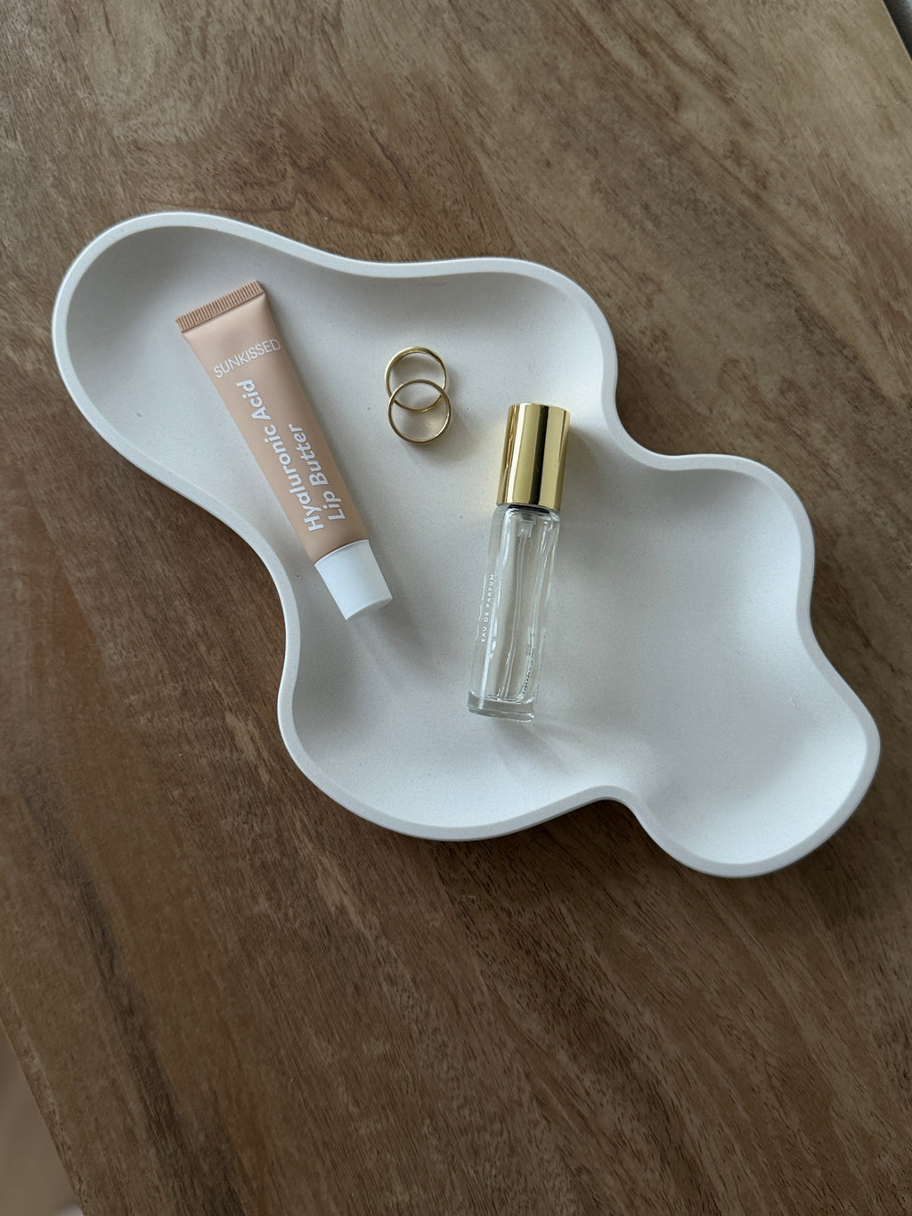 Aurora Curve Jesmonite Tray – Handmade Decorative Tray
