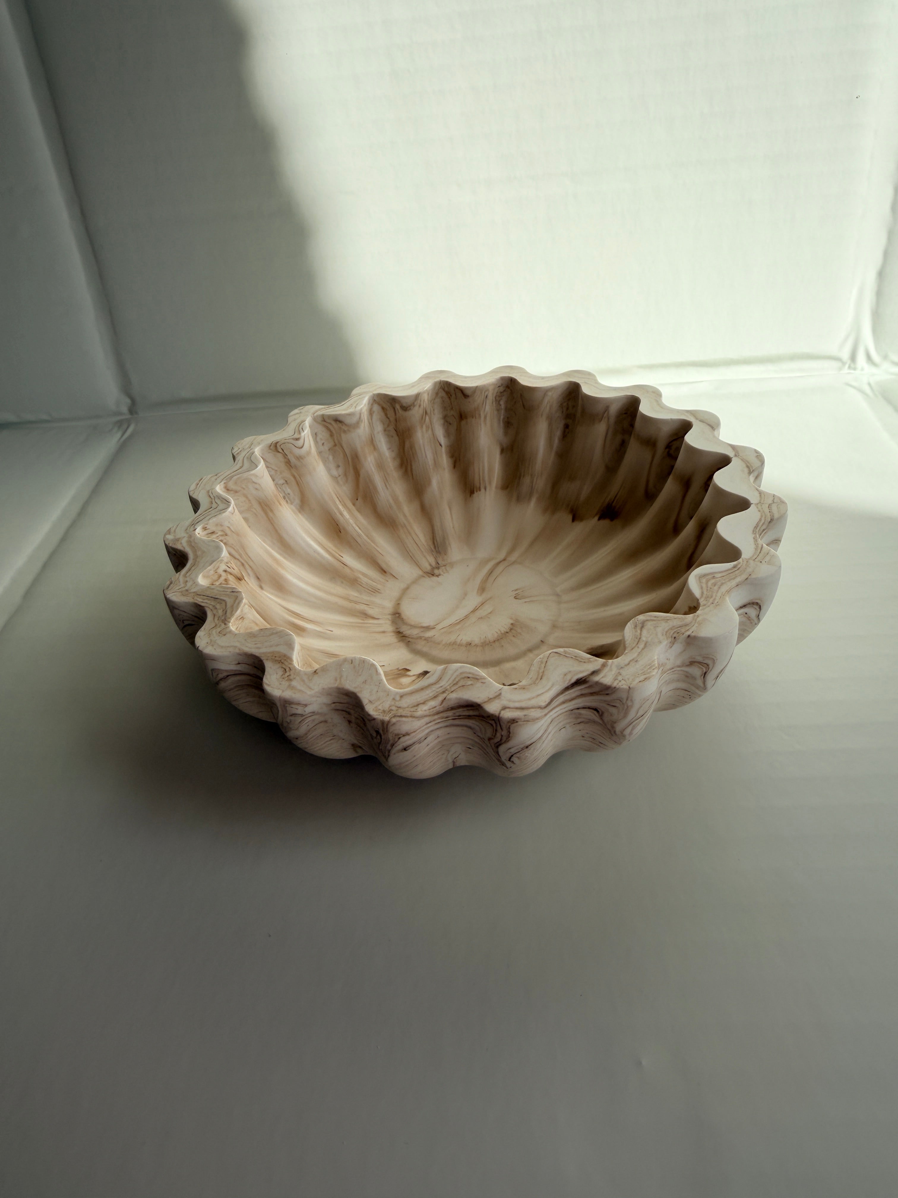 Terra Jesmonite Bowl – Sculptural Decorative Trinket Bowl