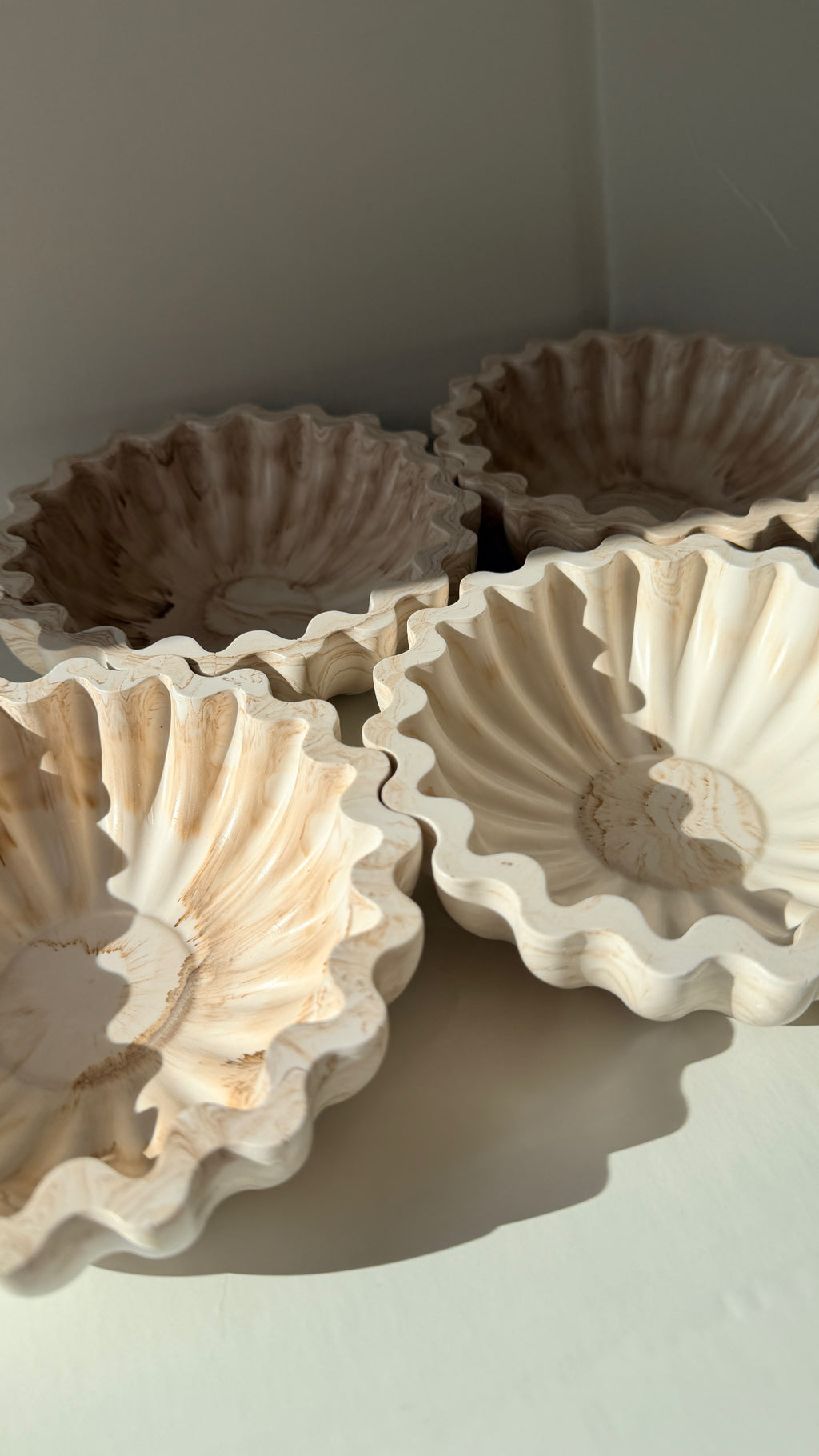 Terra Jesmonite Bowl – Sculptural Decorative Trinket Bowl