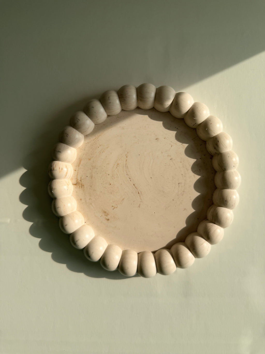 Dune Bead Jesmonite Tray – Small Bubble Trinket Dish