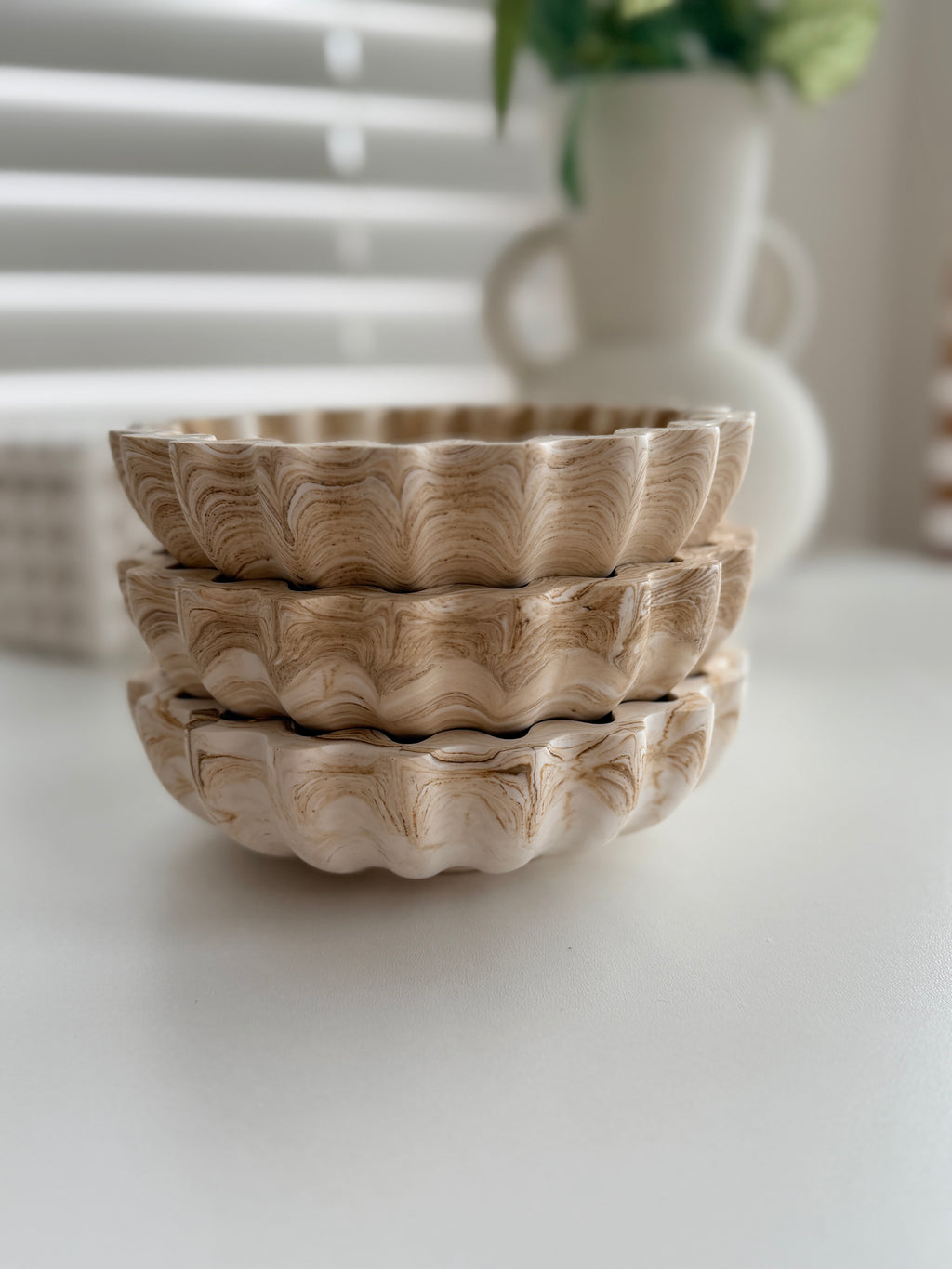 Terra Jesmonite Bowl – Sculptural Decorative Trinket Bowl