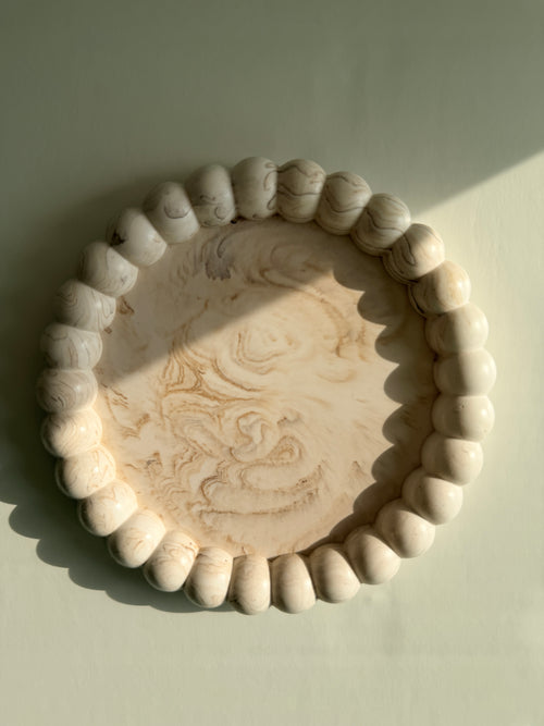 Dune Bead Jesmonite Tray – Small Bubble Trinket Dish