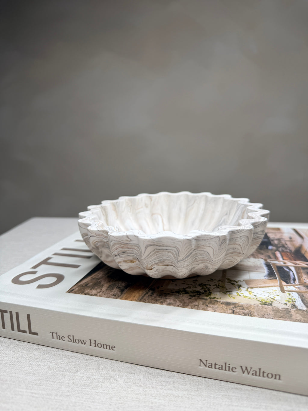 Terra Jesmonite Bowl – Sculptural Decorative Trinket Bowl