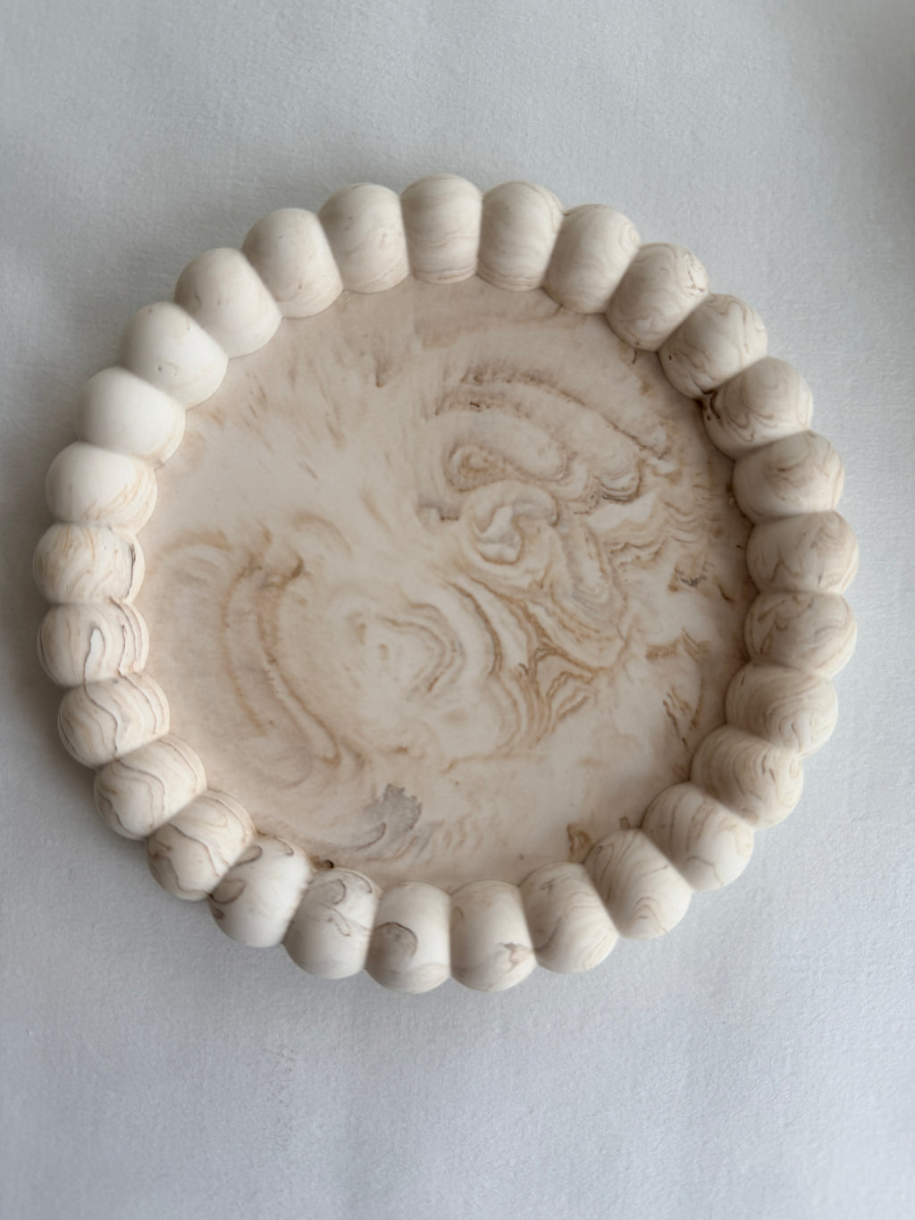 Dune Bead Jesmonite Tray – Small Bubble Trinket Dish